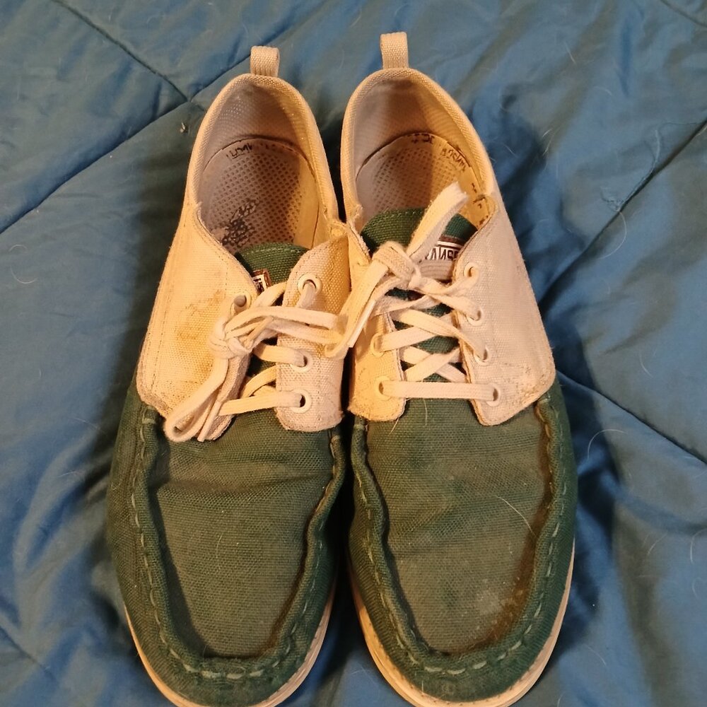 Green and White Retro Shoes - Mens Size 10.5